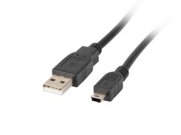 Kabel USB 2.0 Lanberg mini AM-BM5P(CANON) 1,8m czarny