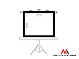 Maclean Ekran projekcyjny MC-608 na stojaku 120