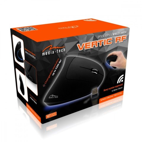 Media-Tech Pionowa bezprzewodowa myszka optyczna 2.4GHz VERTIC RF MT1123 (V2.0)