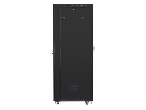Lanberg Szafa instalacyjna rack stojąca 19 42U 800x1000 czarna, drzwi szklane LCD (Flat pack)