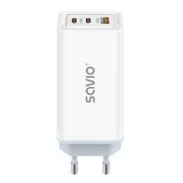 Savio Ładowarka sieciowa USB GaN 65W, Quick Charge 4.0, Power Delivery 3.0, LA-07