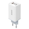 Savio Ładowarka sieciowa USB GaN 65W, Quick Charge 4.0, Power Delivery 3.0, LA-07