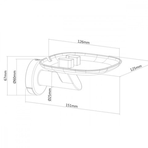 Maclean Uchwyt ścienny na głośnik smart Sonos MC-840