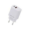 Beline Ładowarka sieciowa 30W GaN USB-C + USB-A, biała