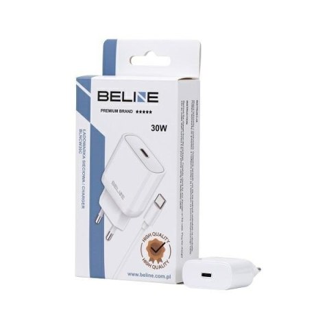 Beline Ładowarka sieciowa 30W GaN USB-C + kabel USB-C, biały