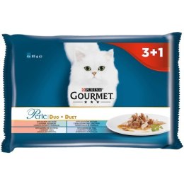 GOURMET PERLE DUO Duet Rybny - mokra karma dla kota 4x85g