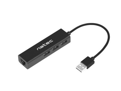 NATEC HUB USB 2.0 DRAGONFLY 3 PORTY + RJ45 NHU-1413