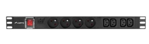 Lanberg Listwa zasilająca Rack PDU 1U 16A 4X 230V PL 4X IEC C13 2m czarna