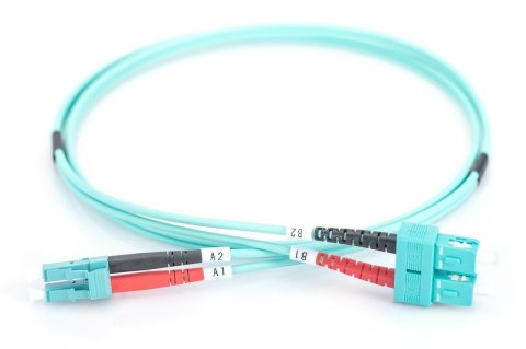 Digitus Patchcord światłowodowy FO LC-SC MM 50/125 OM3 duplex LSOH 1m
