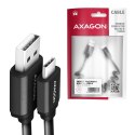 AXAGON BUCM-AM20TB Kabel Twister USB-C - USB-A, 1.1m, USB2.0 3A, ALU