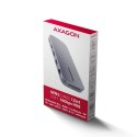 AXAGON HMC-12GM2 Wieloportowy hub USB + M.2 pozycja, 12in1 10Gbps, 3x USB-A, USB-C, HDMI, DP, RJ-45, SD/mSD, audio, PD