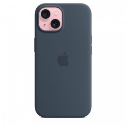 Apple Etui silikonowe z MagSafe do iPhonea 15 - sztormowy błękit