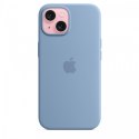 Apple Etui silikonowe z MagSafe do iPhonea 15 - zimowy błękit