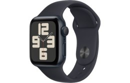 Apple Watch SE GPS, 40 mm Koperta z aluminium w kolorze północy z paskiem sportowym w kolorze północy - M/L