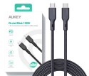 AUKEY CB-KCC102 kevlarowy kabel USB C - USB C | 1.8m | 5A | 100W PD | 20V