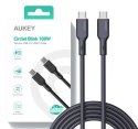 AUKEY CB-SCC101 silikonowy kabel USB C - USB C | 1m | 5A | 100W PD | 20V