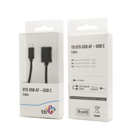 TB Kabel OTG USB AF - USB C 15cm czarny