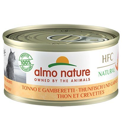 ALMO NATURE HFC Natural tuńczyk i krewetki - mokra karma dla kota - 70g