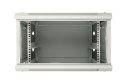 Extralink Szafka wisząca rack 6U 600x600 szara metalowe drzwi