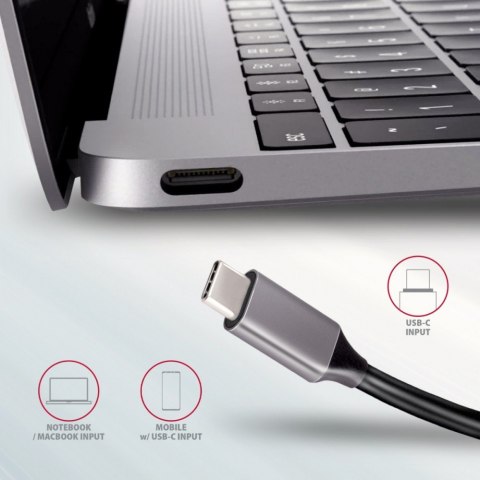 AXAGON HMC-5 Wieloportowy hub USB 5in1, 5Gbps, 2x USB-A, HDMI 4K/30Hz, SD/microSD, PD 100W, 20cm USB-C kabel
