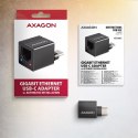 AXAGON ADE-MINIC Karta sieciowa Gigabit Ethernet adapter, USB-A 3.2 Gen 1, instalacja automatyczna MINI