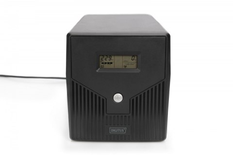 Digitus Zasilacz awaryjny UPS Line-Ineractive LCD, 1000VA/600W, 2x12V/7Ah, AVR, 4xSCHUKO, USB, RS232, RJ45