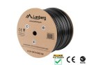 Lanberg Kabel LAN UTP KAT-6 305M drut outdoor żelowany CU fluke passed, czarny