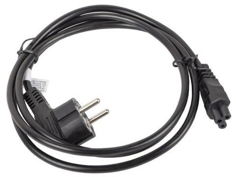 Lanberg Kabel zasilający Laptop (MIKI) IEC 7/7 - IEC 320 C5 1.8M VDE czarny