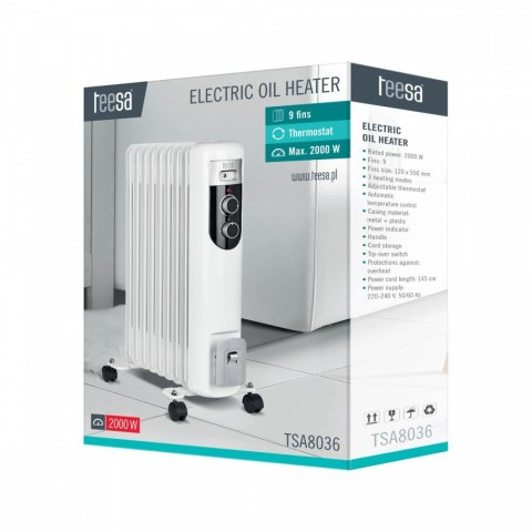 TEESA Grzejnik olejowy 2000W (9 żeberek)