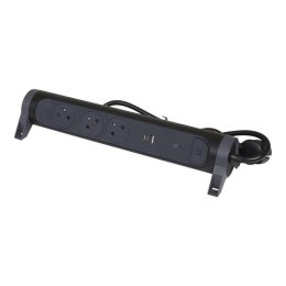 Legrand Przedłużacz 3x2PZ + USB A/C 1,5m czarny