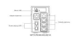 Socomec UPS NETYS PE 850VA/480W 230V/AVR/4XIEC 320,LED, USB