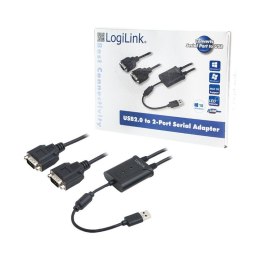 LogiLink Adapter USB 2.0 do 2x port szeregowy