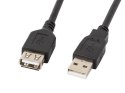 Kabel Lanberg CA-USBE-10CC-0018-BK (USB 2.0 M - USB 2.0 F; 1,8m; kolor czarny)