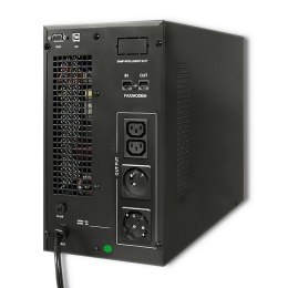 Qoltec Zasilacz awaryjny UPS, on-line, czysta fala sinusoidalna, 3KVA, 2.4W, LCD, USB