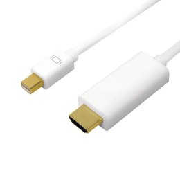 LogiLink Kabel mini DisplayPort do HDMI,4K, 2m Biały