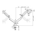 LogiLink Uchwyt na 2 monitory 13-27 cali, max 2x9kg.