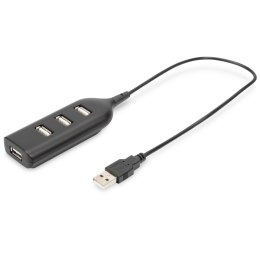 Hub/Koncentrator DIGITUS 4-portowy USB 2.0 HighSpeed pasywny czarny