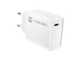 Ładowarka sieciowa Natec Ribera 1x USB-C 20W biała