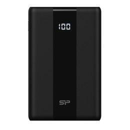 Powerbank Silicon Power QP55 10000mAh LCD QC3.0+PD 1x USB-C, 1x USB-A, 1x Lightning, czarny