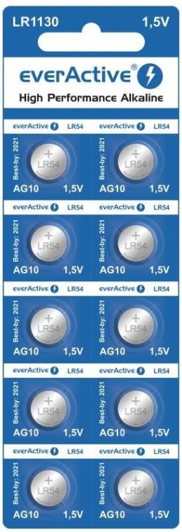 Baterie alkaliczne mini everActive AG10 G10 LR1130 LR54 10 sztuk