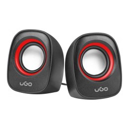 Głośniki UGO Tamu S100 2.0 2x 3W USB czerwone