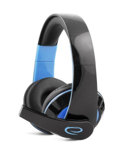 Słuchawki z mikrofonem Esperanza Condor Gaming czarno-niebieskie