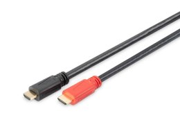 Kabel HDMI DIGITUS Highspeed Ethernet ze wzmaczem 1.4 GOLD Typ A, M/M 20m Black