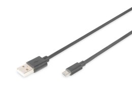 Kabel USB DIGITUS 2.0, typ A - B micro, 1m czarny