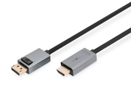 Kabel adapter DIGITUS PREMIUM DisplayPort - HDMI 4K 30Hz DP/HDMI M/M 1.8m