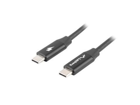 Kabel USB 2.0 Lanberg Type-C M/M 0,5m czarny premium QC 4.0 PD