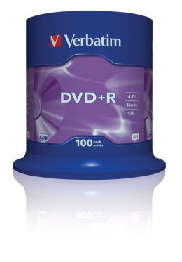 DVD+R Verbatim 16x 4.7GB Matt Silver (Cake 100)