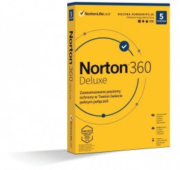 Oprogramowanie NORTON 360 Deluxe 50GB PL 1 użytkownik, 5 urządzeń, 1 rok