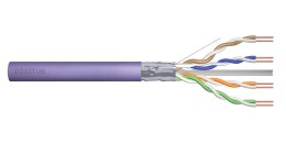 Kabel teleinformatyczny instalacyjny DIGITUS kat.6, F/UTP, Dca, drut, AWG 23/1, LSOH, 305m, fioletowy, szpula