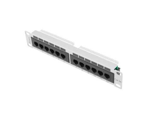 Patch panel Lanberg PPU5-9012-S 12 port 1U 10" kat.5e szary